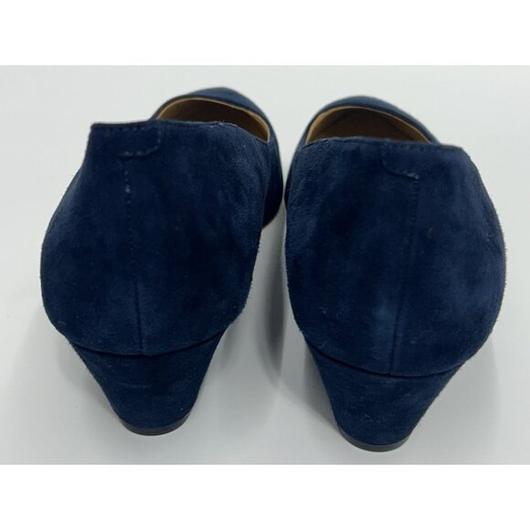 NEW Talbots Laney Asymmetrical Wedges Indigo Blue Size 9.5M Office Business - Picture 6 of 11